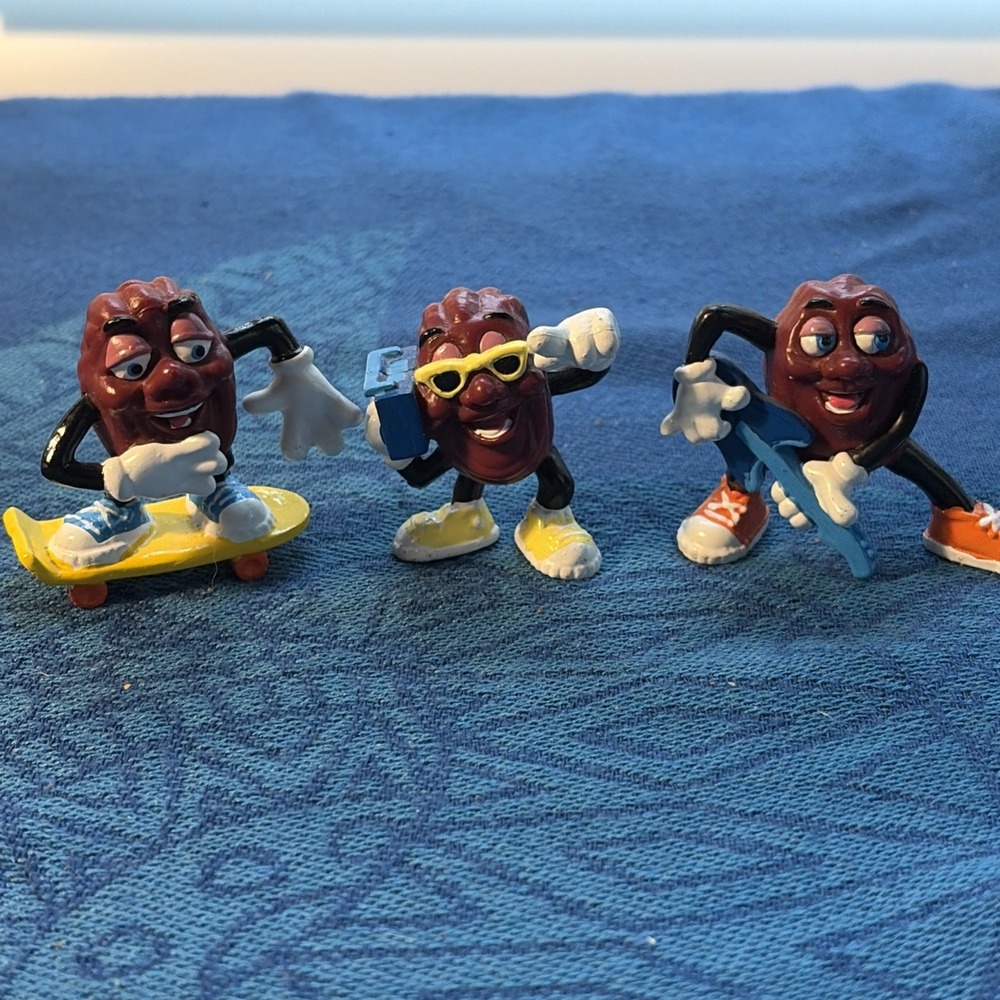 California Raisins 1988 Applause Vintage Lot of 3 Toy Figurines